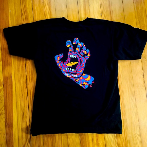Black Medium Santa Cruz T-shirt - Picture 3 of 4